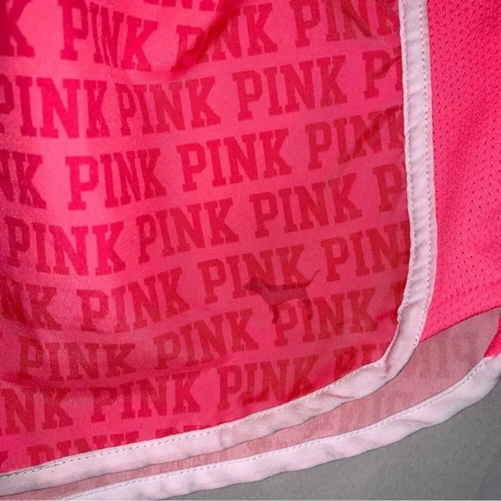 PINK Victoria Secret Running Shorts Women’s Medium Neon Pink Exercise Workout